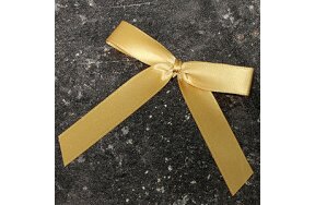 DECOR-CARD BOWS WITH CLIPBAND GOLD SET/20